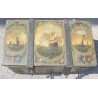 Painted chest with a boat motif. At  Moinat SA  - Antiques and home décor