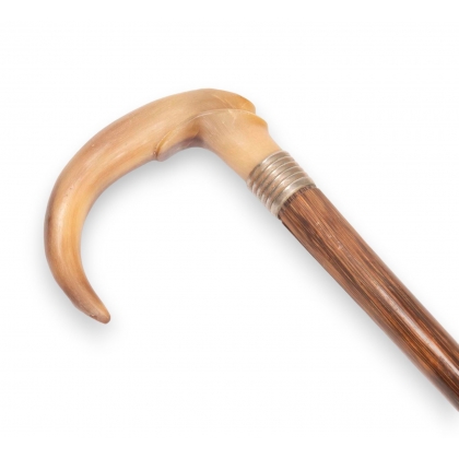 Walking stick with a horn handle
