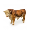 Taureau Hereford en résine