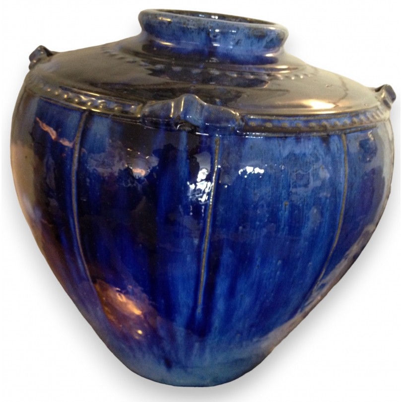  Vase boule, coloris bleu. sur  Moinat SA  - Antiquités décoration