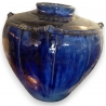 Vase boule, coloris bleu.