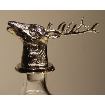 ‘Deer’s Head’ carafe in nickel-plated brass