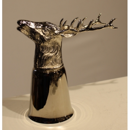 Set of 6 ‘Animal Heads’ cups in nickel-plated brass