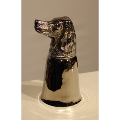 Set of 6 ‘Animal Heads’ cups in nickel-plated brass