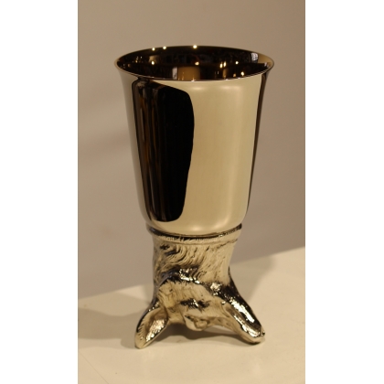 Set of 6 ‘Animal Heads’ cups in nickel-plated brass