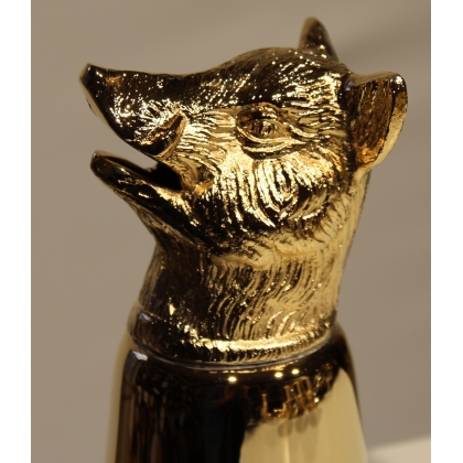 Set of 6 ‘Animal Heads’ cups in gold-plated brass