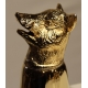 Lot de 6 gobelets "Tête d'animaux" en laiton doré