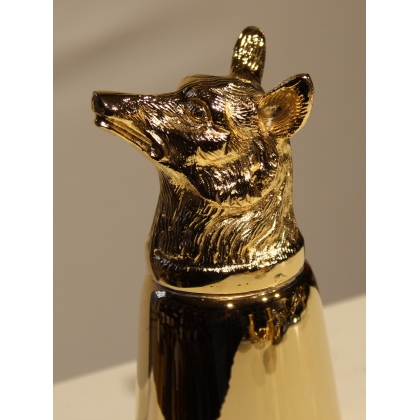 Set of 6 ‘Animal Heads’ cups in gold-plated brass