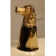 Lot de 6 gobelets "Tête d'animaux" en laiton doré