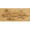 Encre de chine "Vieillard et enfant"