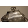 Pewter fountain decorated with dolphins