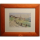 Aquarelle "Les Sciernes-d'Albeuve" signée COSANDEY