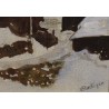 Watercolour painting ‘Village’ signed by M FLUCKIGER