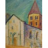 Tableau \"St Pierre de Clages\" signé DISERENS