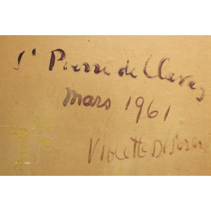 Tableau \"St Pierre de Clages\" signé DISERENS