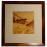 Watercolour painting ‘Raccard’ signed by HOSCH