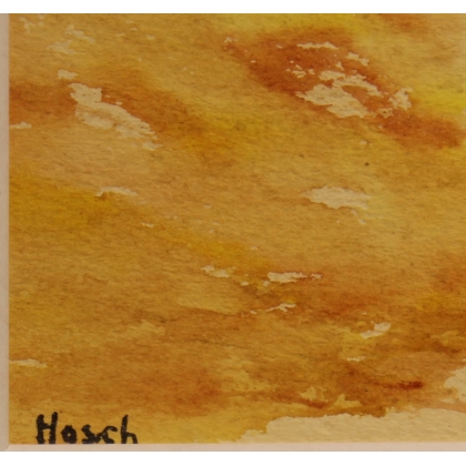 Watercolour painting ‘Raccard’ signed by HOSCH