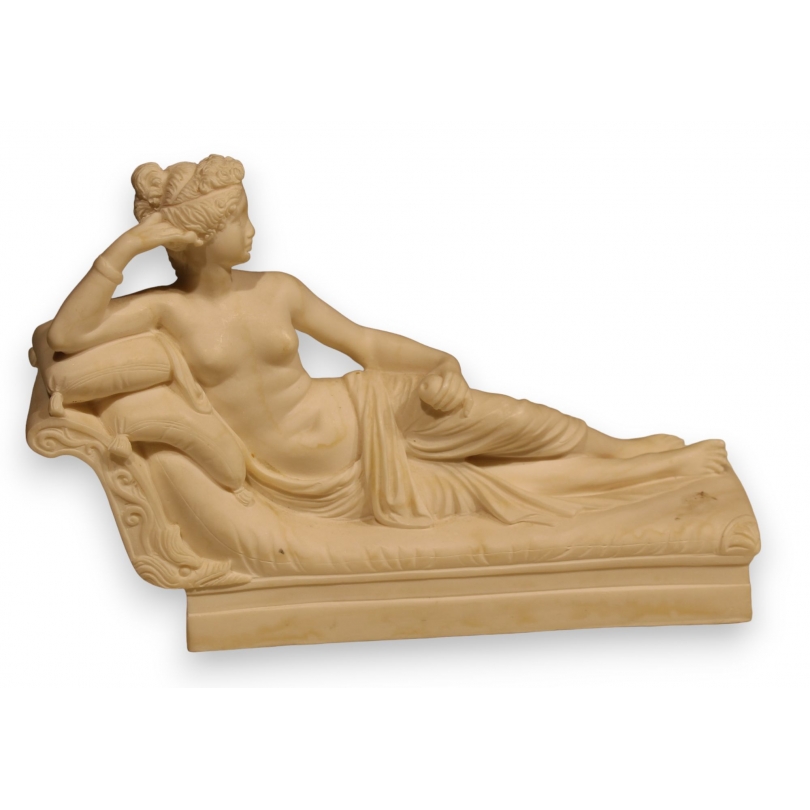 Pauline Borghese en Venus en marbre blanc moulé