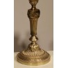 A pair of Louis XVI candlesticks in silver-plated bronze