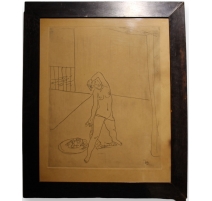 Gravure "Salomé" signée M. BARRAUD