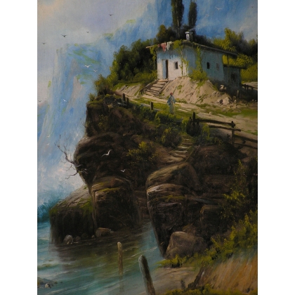 Paintings | Painting entitled ‘The Sea’, signed. Moinat SA  – Antiques and home décor