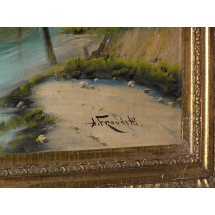 Paintings | Painting entitled ‘The Sea’, signed. Moinat SA  – Antiques and home décor