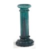 Sellette en céramique émaillée turquoise droite