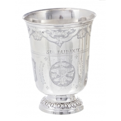Timbale tulipe en argent \"SB. BURDOT\"