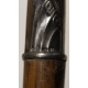 Canne corbin en argent Art Déco, fût en bois