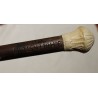 Canne pommeau en os sculpté