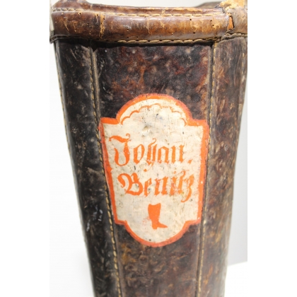 Leather fire bucket dated 1824