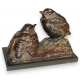 Couple de moineaux en bronze signé VALLETTE