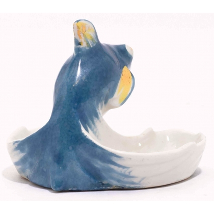Salière \"Poisson\" bleu et jaune signé SANDOZ