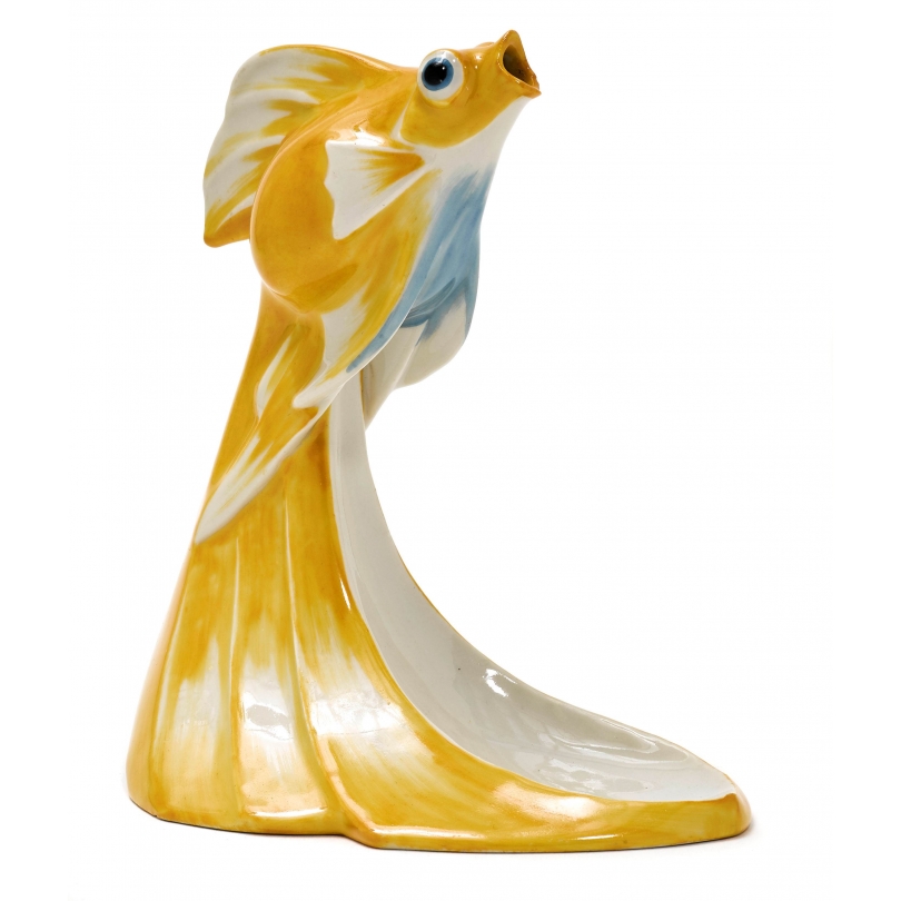 Vase soliflore \"Poisson de chine\" signé SANDOZ