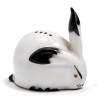 Salière \"Lapin\" blanc et noir signée SANDOZ