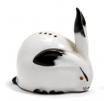 Salière "Lapin" blanc et noir signée SANDOZ
