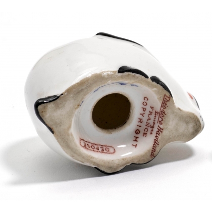 Salière \"Lapin\" blanc et noir signée SANDOZ