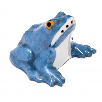 Salière \"Grenouille\" bleue signée SANDOZ