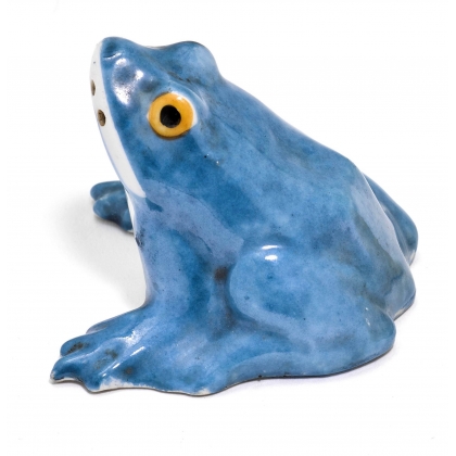 Salière \"Grenouille\" bleue signée SANDOZ