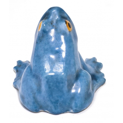 Salière \"Grenouille\" bleue signée SANDOZ