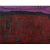 Tableau \"Champ rouge\" signé MAFLI