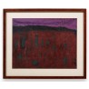 Tableau \"Champ rouge\" signé MAFLI