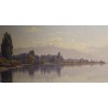 Tableau \"Bord du lac Léman\" signé Ais VAUTIER