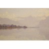 Tableau \"Bord du lac Léman\" signé Ais VAUTIER