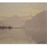 Tableau \"Bord du lac Léman\" signé Ais VAUTIER