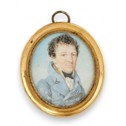 Miniature "Portrait d'homme au manteau bleu"