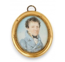 Miniature "Portrait d'homme au manteau bleu"