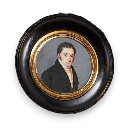 Miniature "Portrait d'homme" signé FINOT 1824