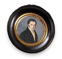 Miniature "Portrait d'homme" signé FINOT 1824