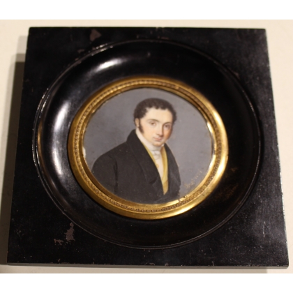 Miniature "Portrait d'homme" signé FINOT 1824
